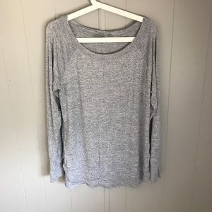 Athleta Luxe Pose Top Light Grey Heather Large